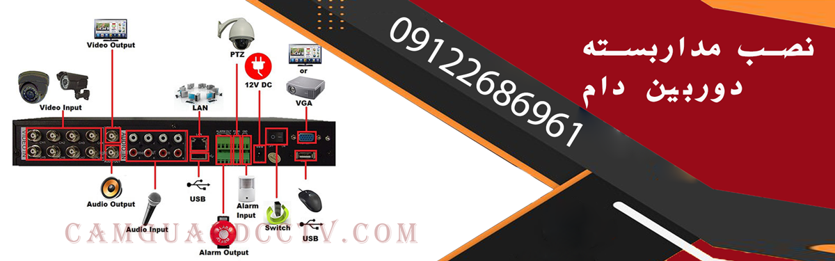 نصب مداربسته دوربین دام