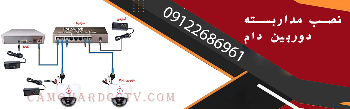 نصب مداربسته دوربین دام